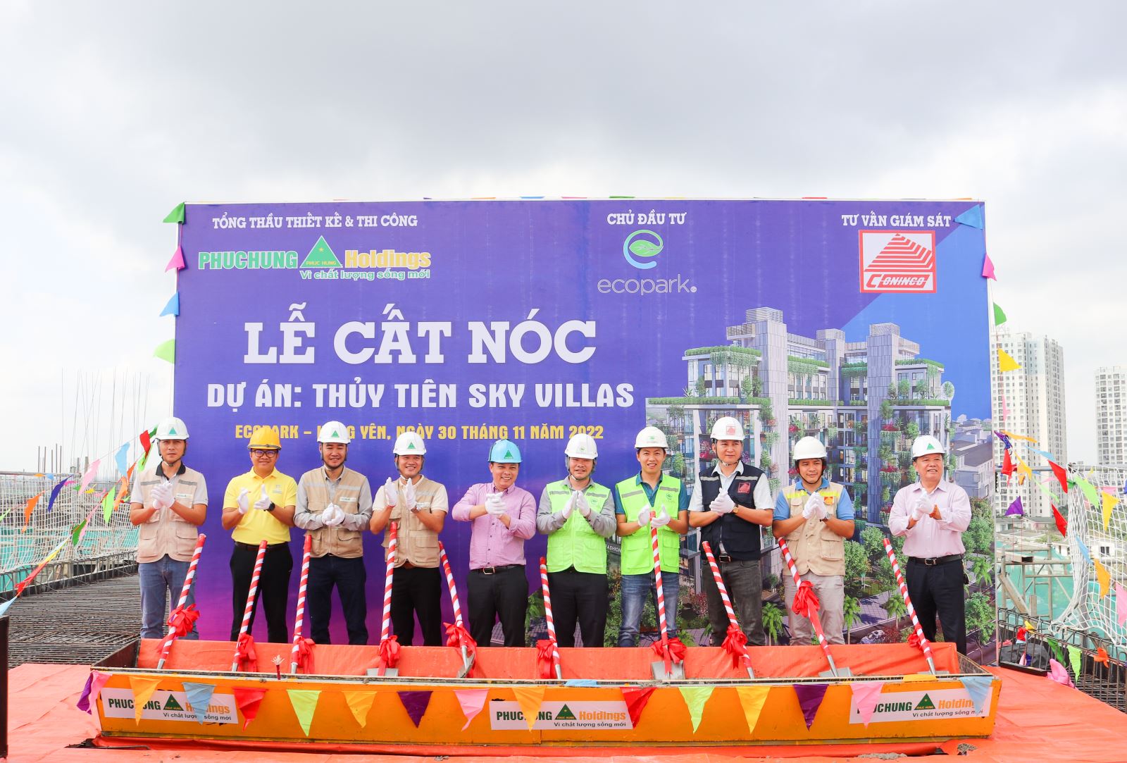 Phục Hưng Holdings cất nóc Dự án Khu căn hộ THỦY TIÊN SKY VILLAS–ECOPARK