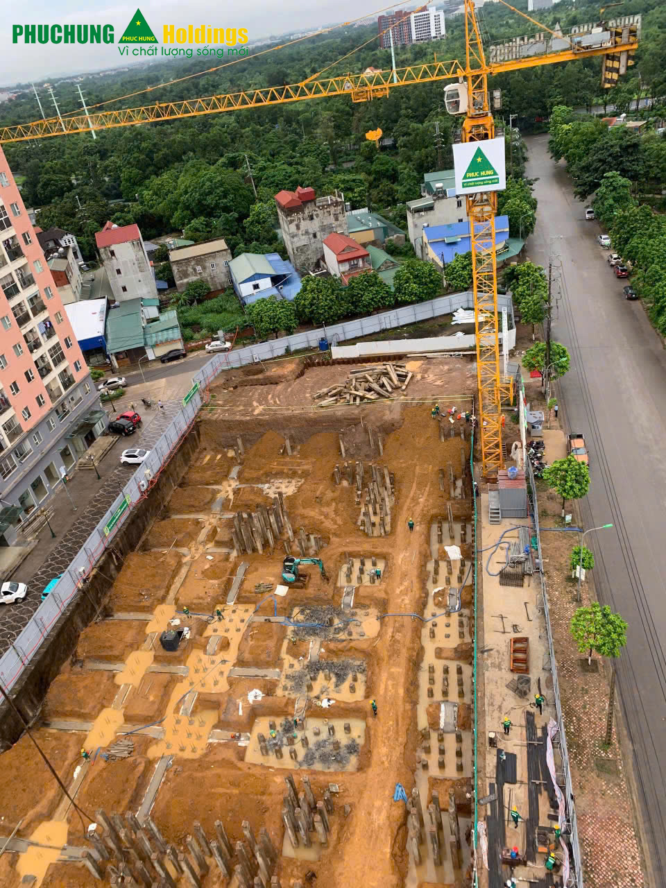 CẬP NHẬT TIẾN ĐỘ THI CÔNG THÁNG 6 DỰ ÁN NHÀ Ở CHO CÁN BỘ NHÂN VIÊN VICOSTONE HÒA LẠC