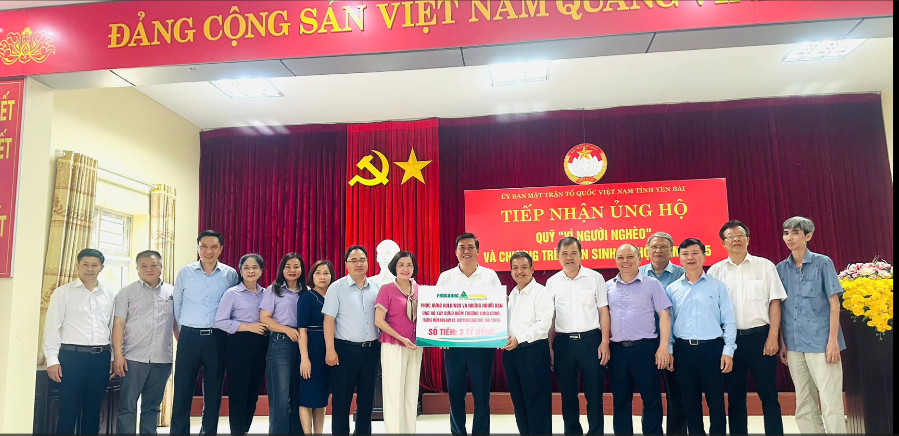 PHỤC HƯNG HOLDINGS VÀ NHỮNG NGƯỜI BẠN LỚP 34X4 ĐẠI HỌC XÂY DỰNG HÀ NỘI TÀI TRỢ XÂY DỰNG DỰ ÁN TRƯỜNG MẦM NON HOA HỒNG, XÃ LÙNG CÚNG, TỈNH LÀO CAI (DỰ ÁN PHI LỢI NHUẬN)