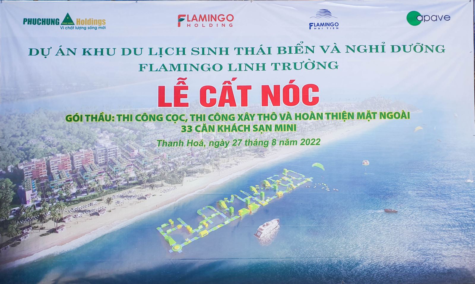Lễ cất nóc “Gói thầu thi công cọc, thi công xây thô và hoàn thiện mặt ngoài 33 căn khách sạn Mini