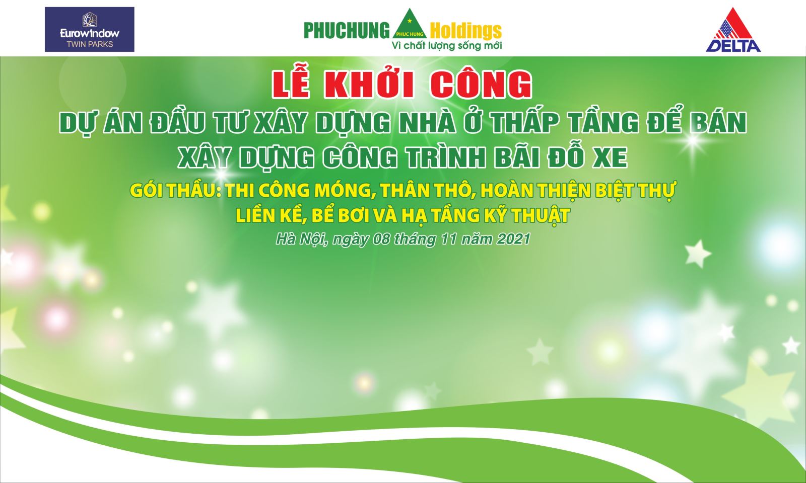 Phục Hưng Holdings tổ chức lễ khởi công gói thầu Nhà ở thấp tầng tại khu đất đấu giá TQ5(2) thị trấn Trâu Quỳ, huyện Gia Lâm