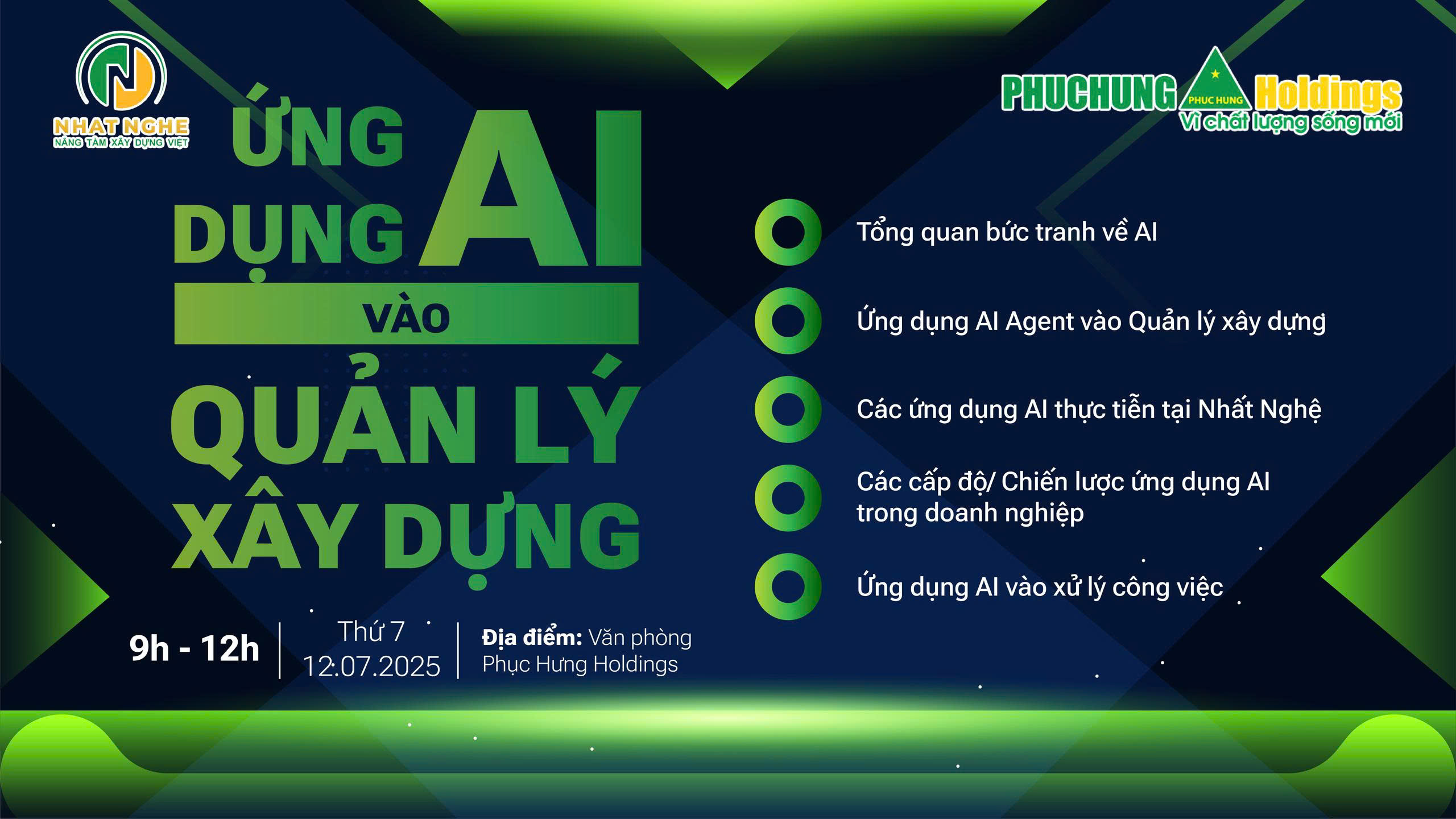 PHỤC HƯNG HOLDINGS TỔ CHỨC TẬP HUẤN “ỨNG DỤNG TRÍ TUỆ NHÂN TẠO (AI) TRONG XÂY DỰNG”