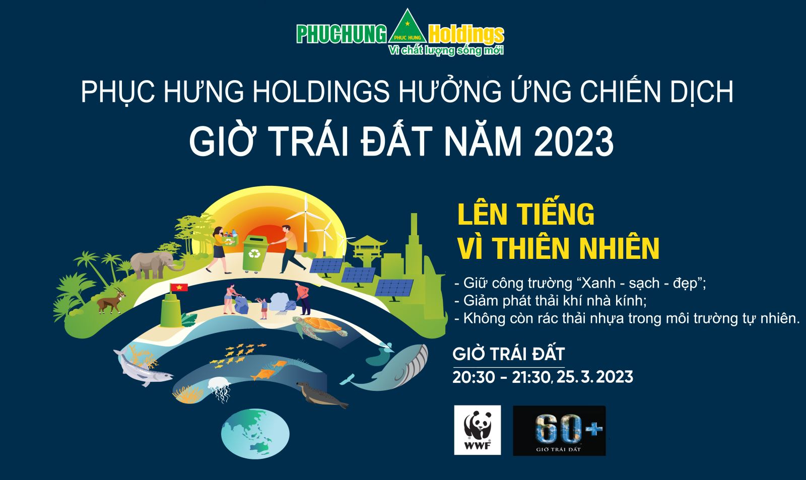 Phục Hưng Holdings kêu gọi hưởng ứng chiến dịch Giờ Trái đất năm 2023