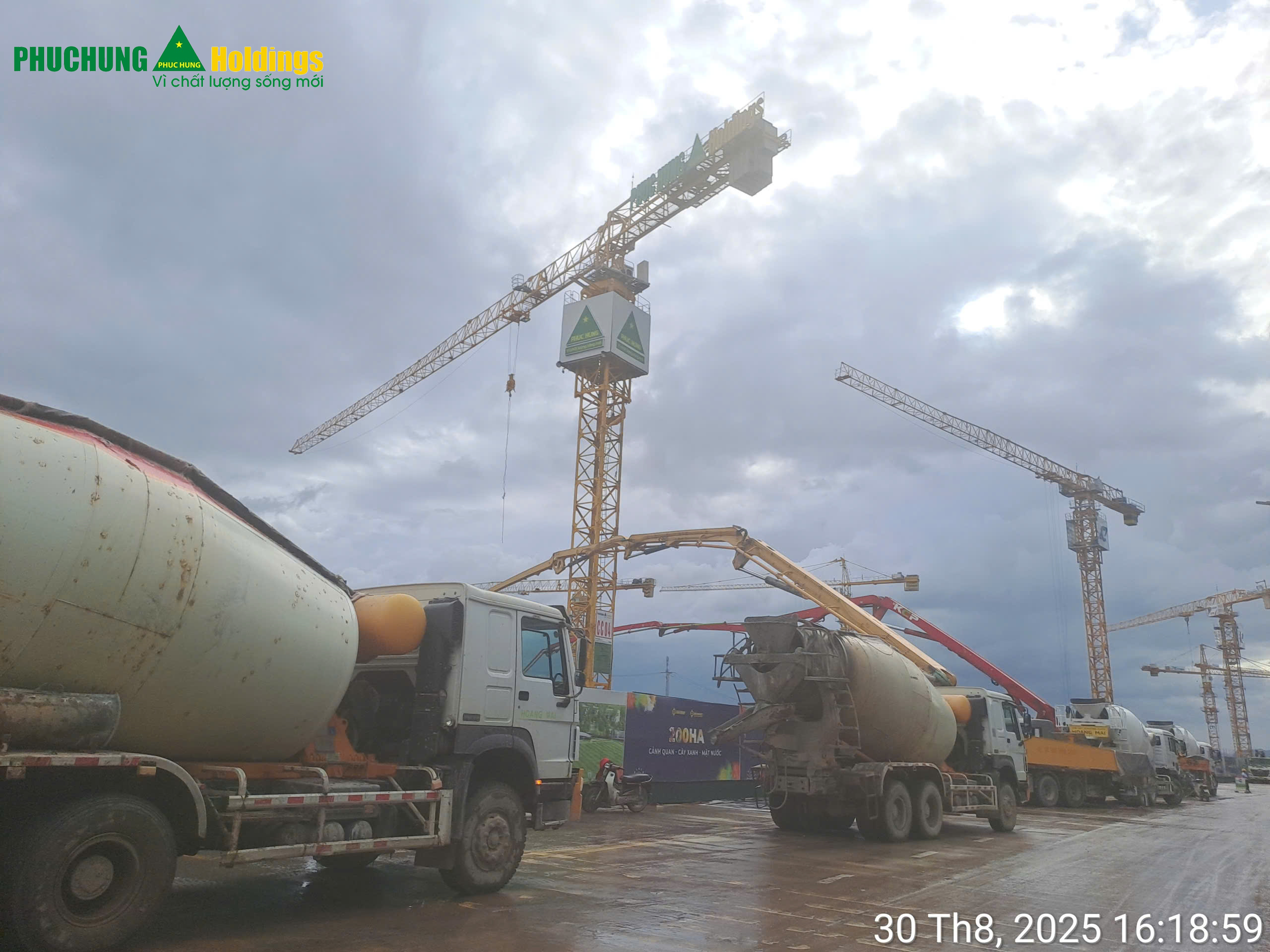 PHỤC HƯNG HOLDINGS HOÀN THÀNH ĐỔ BÊ TÔNG KHOÁ NỀN HẦM DỰ ÁN KHU ĐÔ THỊ SINH THÁI BẮC CHÂU GIANG CHÀO MỪNG QUỐC KHÁNH 2/9