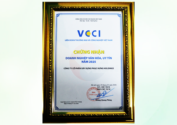 Chứng nhận Doanh nghiệp văn hóa, uy tín năm 2025
