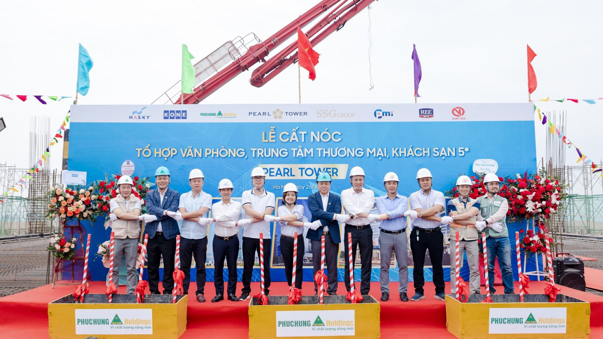 LỄ CẤT NÓC CÔNG TRÌNH THI CÔNG PHẦN THÂN - GĐ 2 THUỘC DỰ ÁN “TỔ HỢP MỸ ĐÌNH PEARL - GIAI ĐOẠN 2”