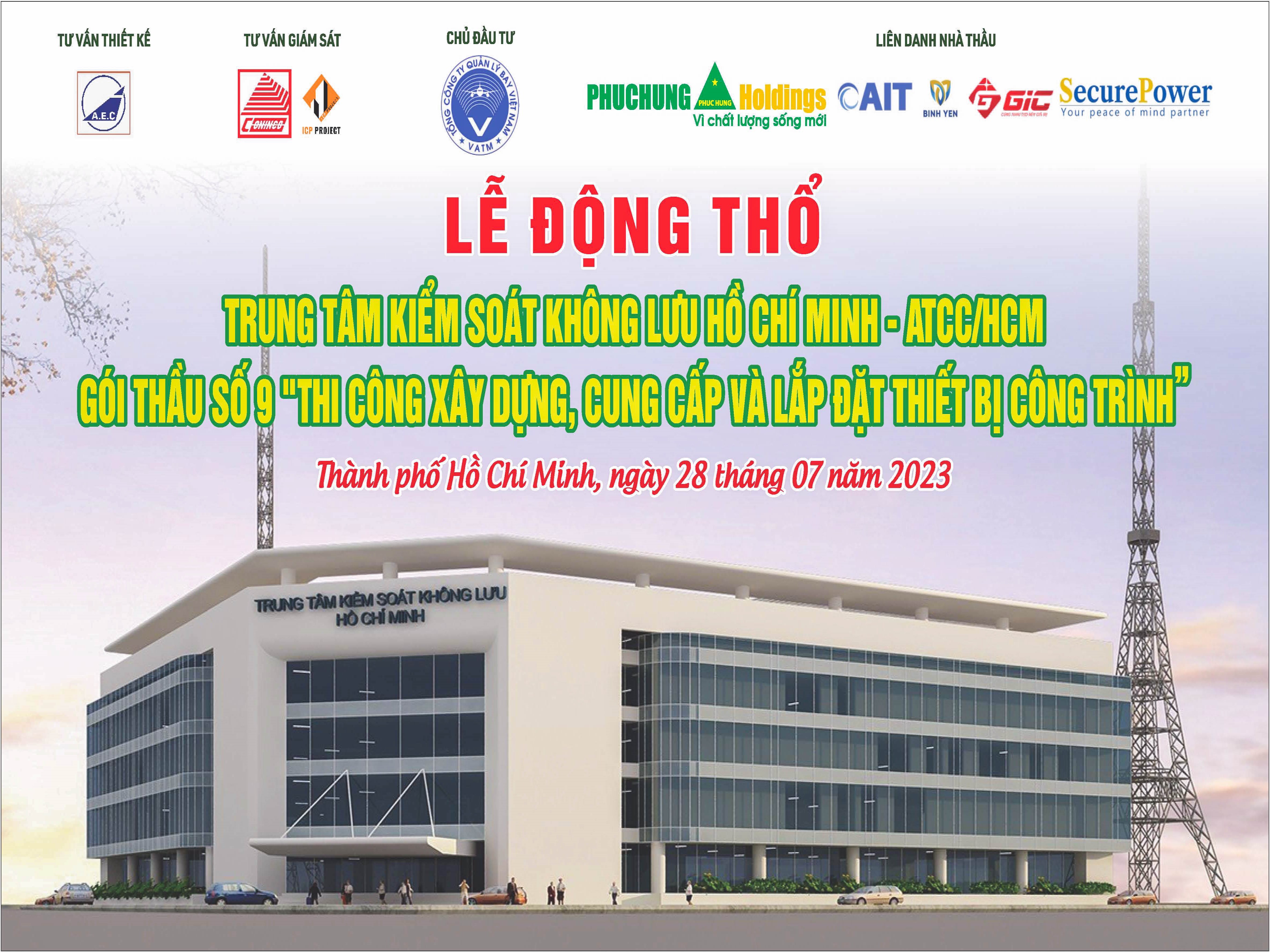 Phục Hưng Holdings và các thành viên Liên danh Nhà thầu AP tổ chức lễ động thổ gói thầu “Thi công xây dựng cung cấp và lắp đặt thiết bị công trình” thuộc Dự án Trung tâm kiểm soát không lưu Hồ Chí Minh – ATCC/HCM