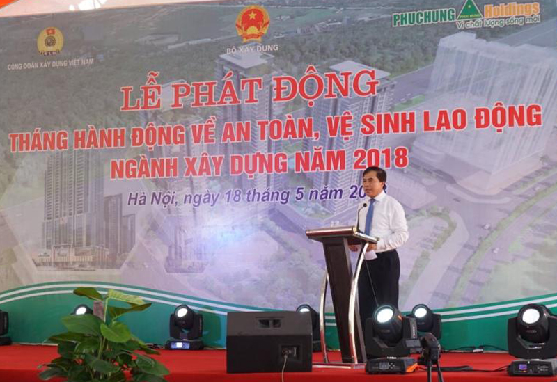 Phát động Tháng hành động về an toàn vệ sinh lao động ngành Xây dựng năm 2018