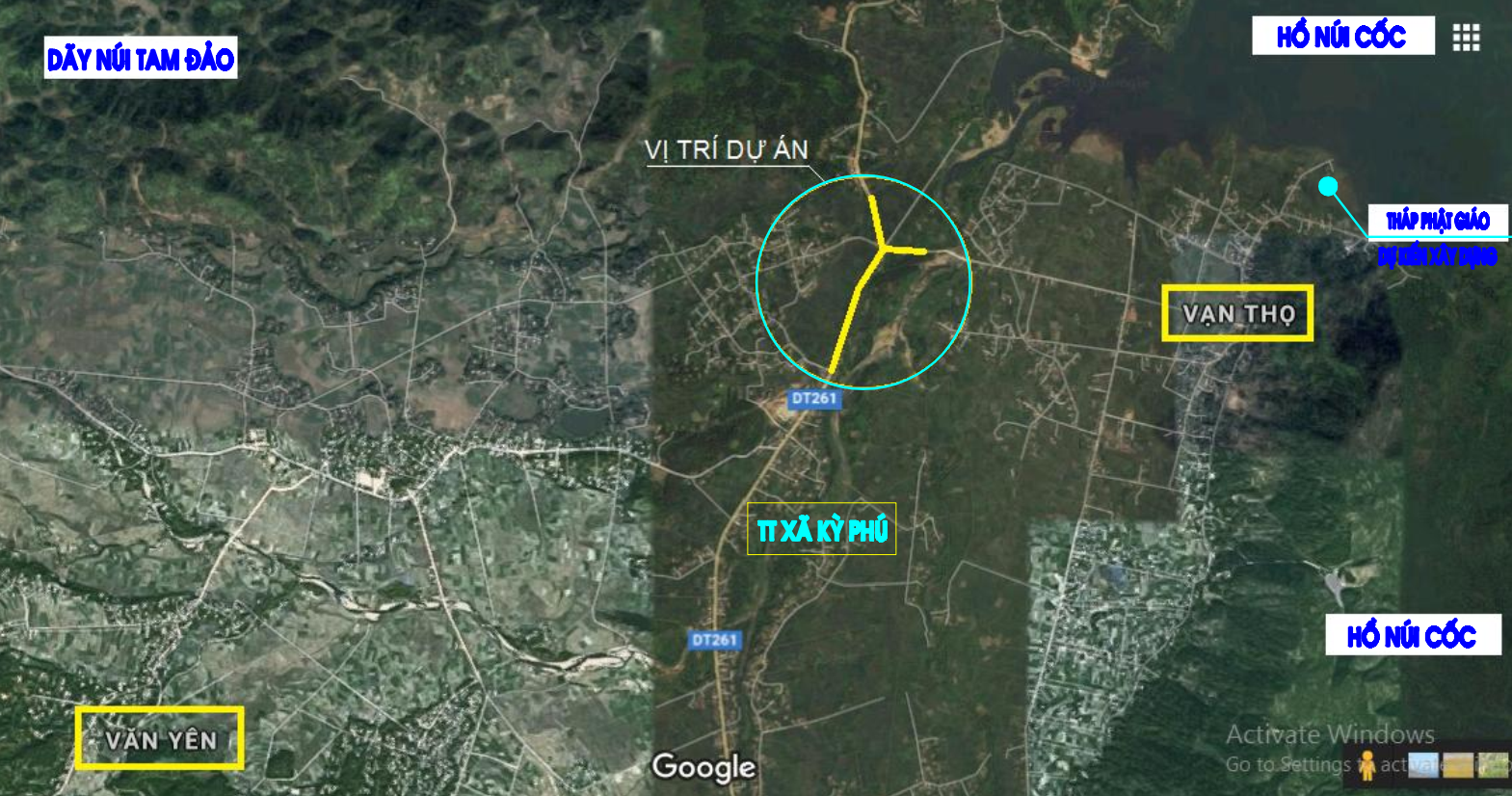 Vị trí dự án điểm dân cư nông thông xóm Duyên, xã Kỳ Phú, huyện Đại Từ, tỉnh Thái Nguyên