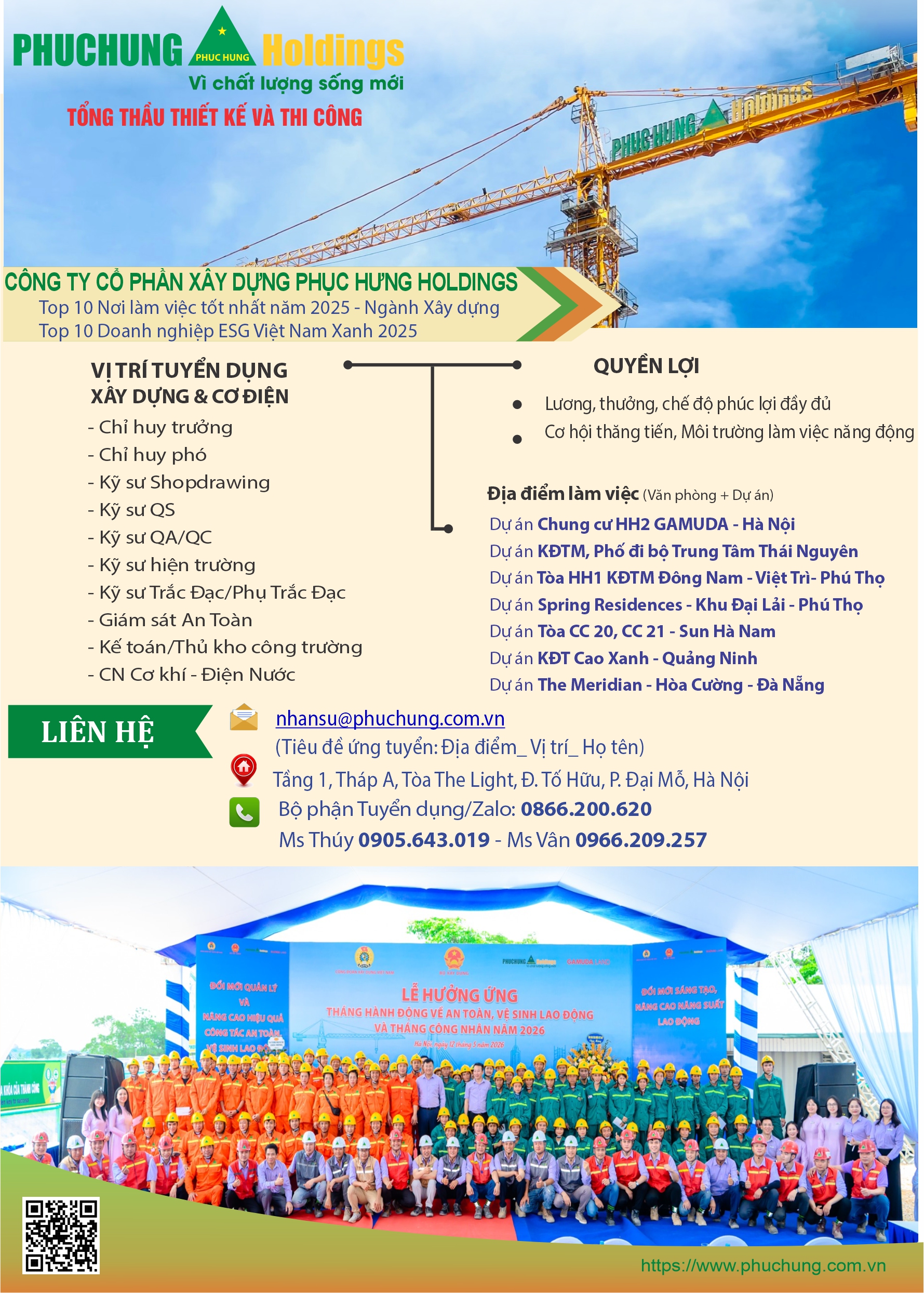 PHỤC HƯNG HOLDINGS TUYỂN DỤNG THÁNG 6/2026